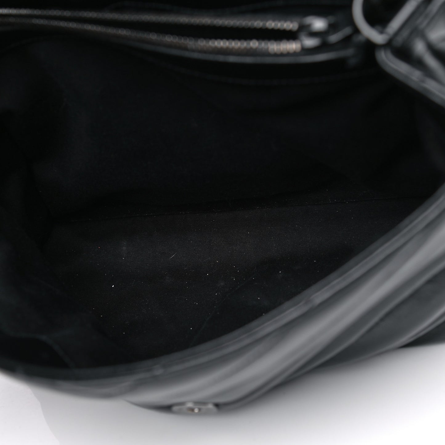 Calfskin Y Quilted Monogram Medium Loulou Chain Satchel Black