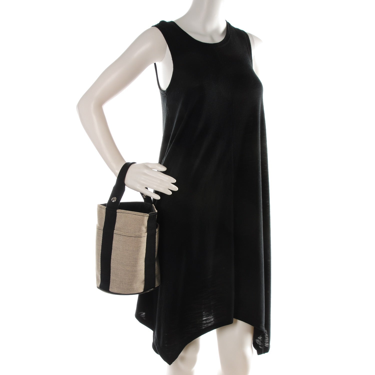 Hermes Toile Saxo PM Natural and Black 2 of 8