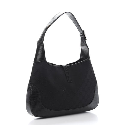 Gucci Monogram Small Jackie O Hobo Black 3 of 14