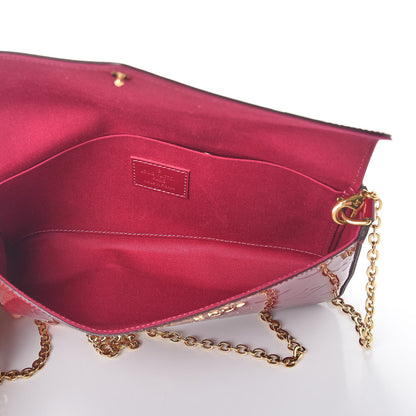 Louis Vuitton Vernis Felicie Chain Wallet Magenta 7 of 11