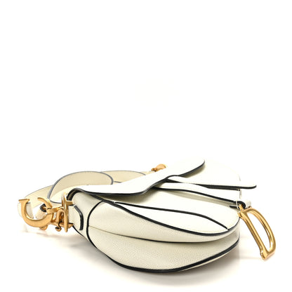 Christian Dior Grained Calfskin Saddle Bag With Strap Latte 4 of 10