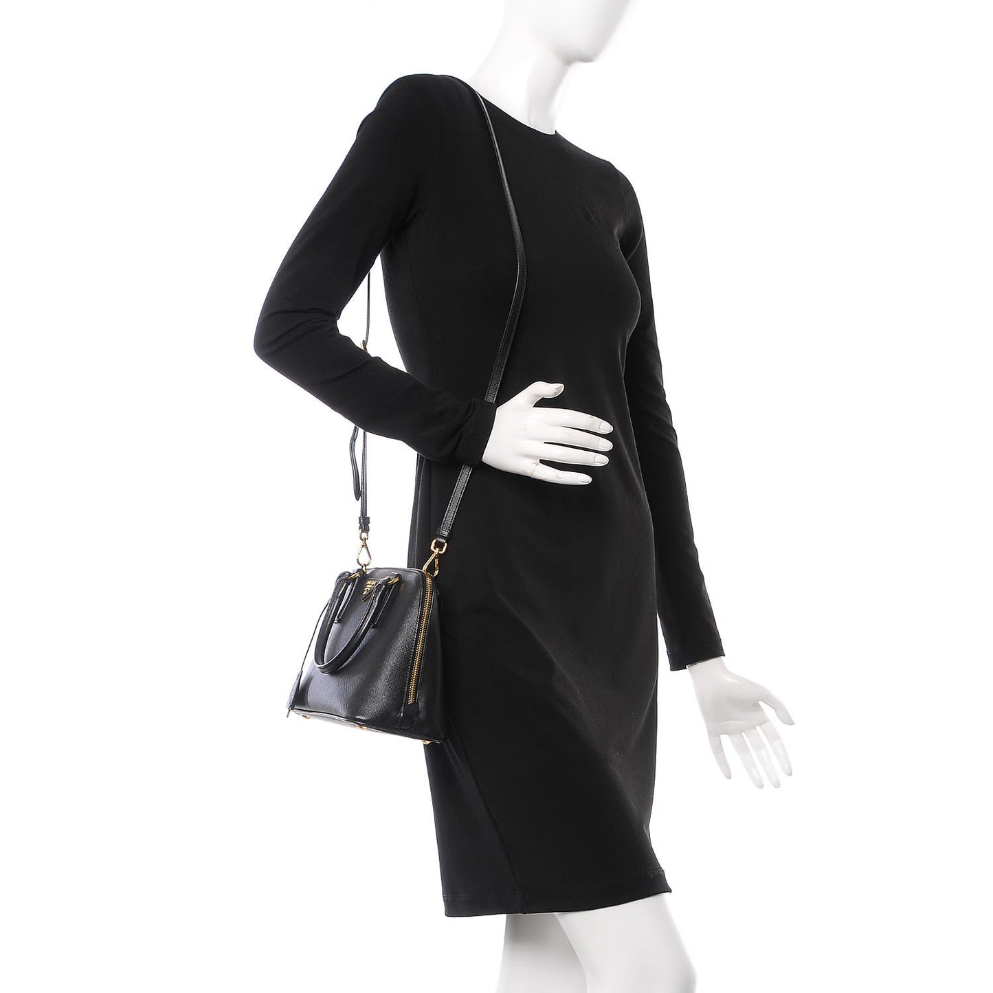 Saffiano Lux Small Promenade Tote Black