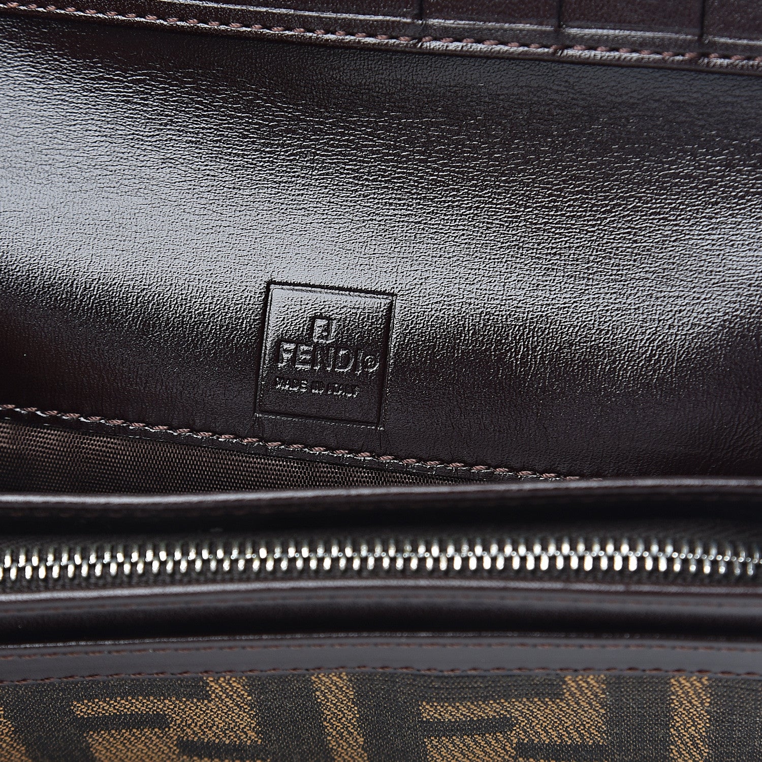 Fendi Zucca Compact Wallet Tobacco 5 of 5