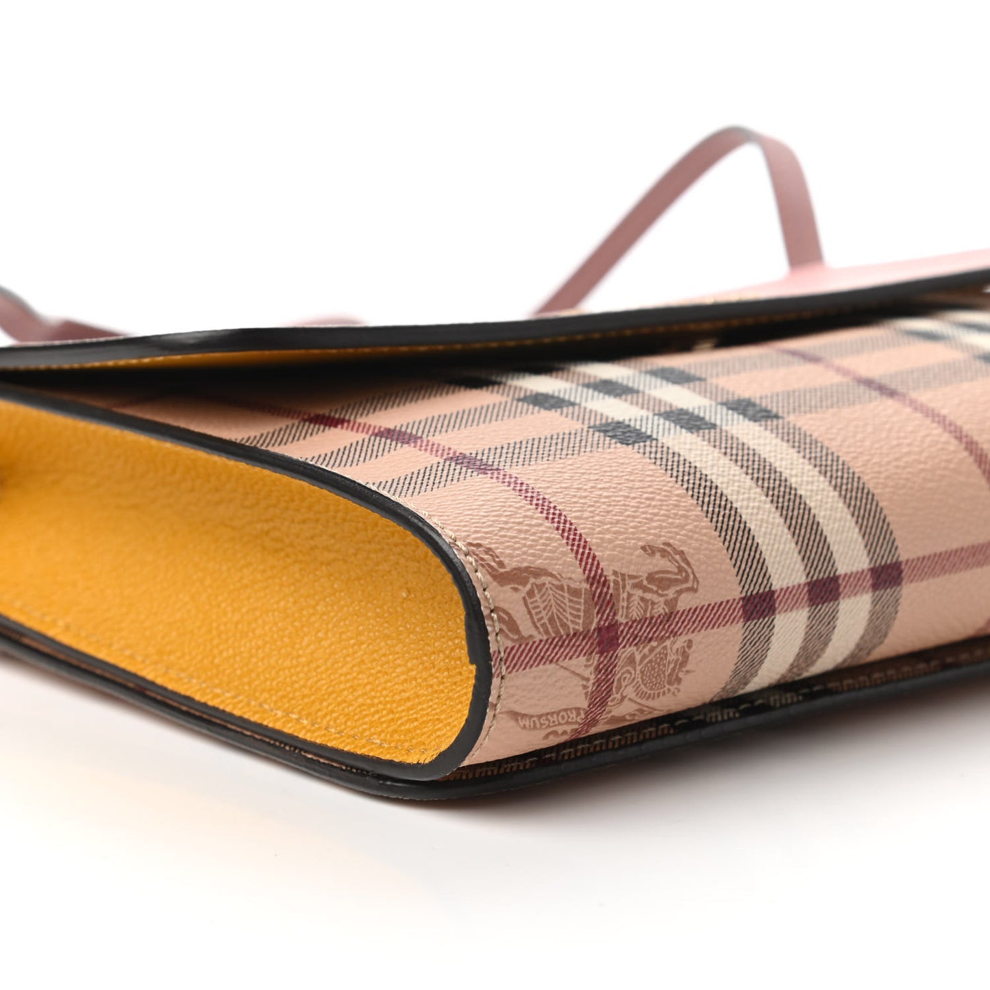 Derby Calfskin Haymarket Check Small Loxley Crossbody Cinnamon Red Multicolor