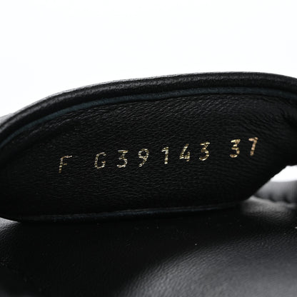 Chanel Lambskin Quilted Platform Sandals 37 Black 9 of 14