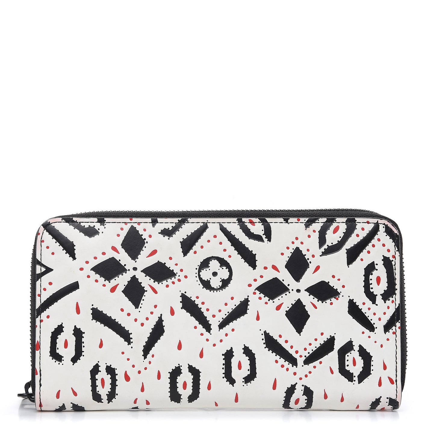 Calfskin Zippy Wallet Graphic Print