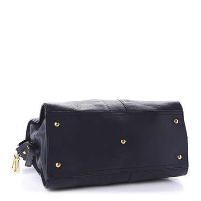 Saint Laurent Sheepskin Medium Cabas ChYc Navy 4 of 11