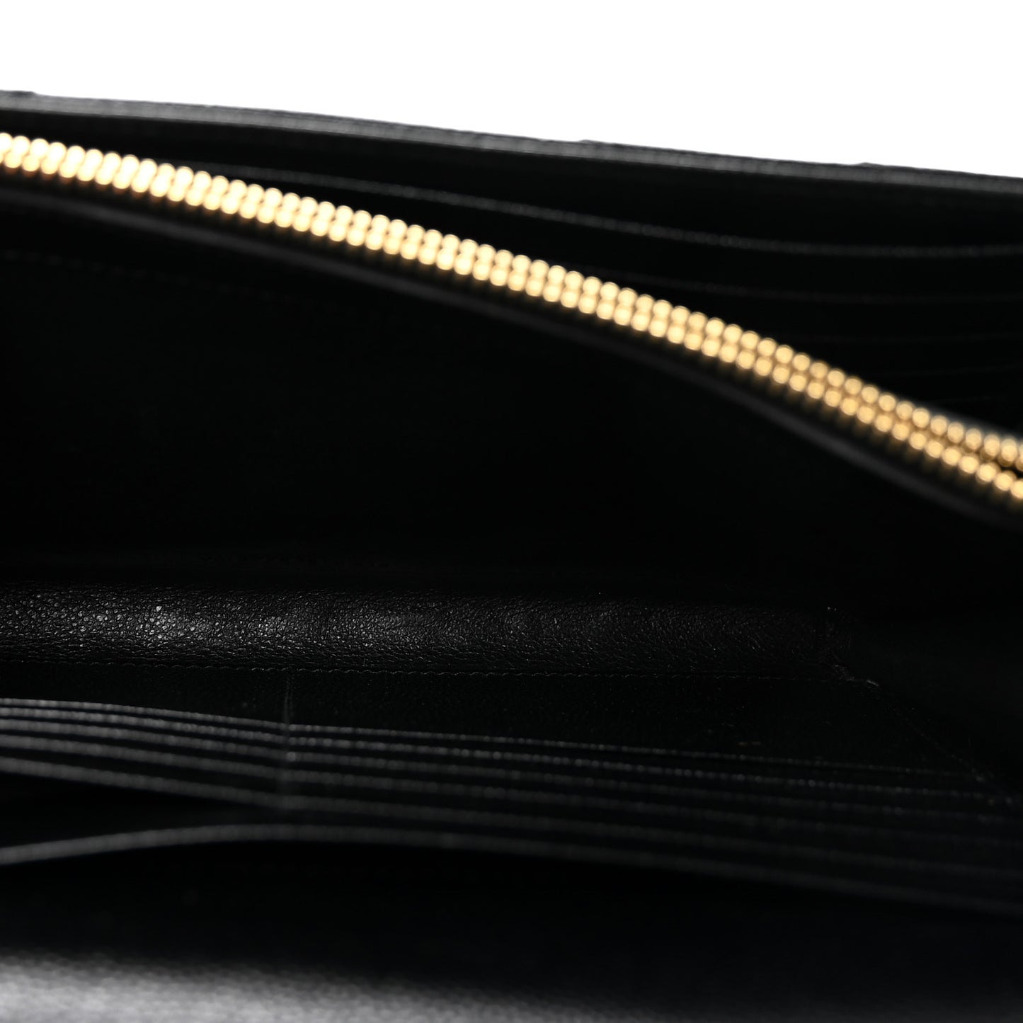 Grain De Poudre Matelasse Chevron Monogram Chain Wallet Black