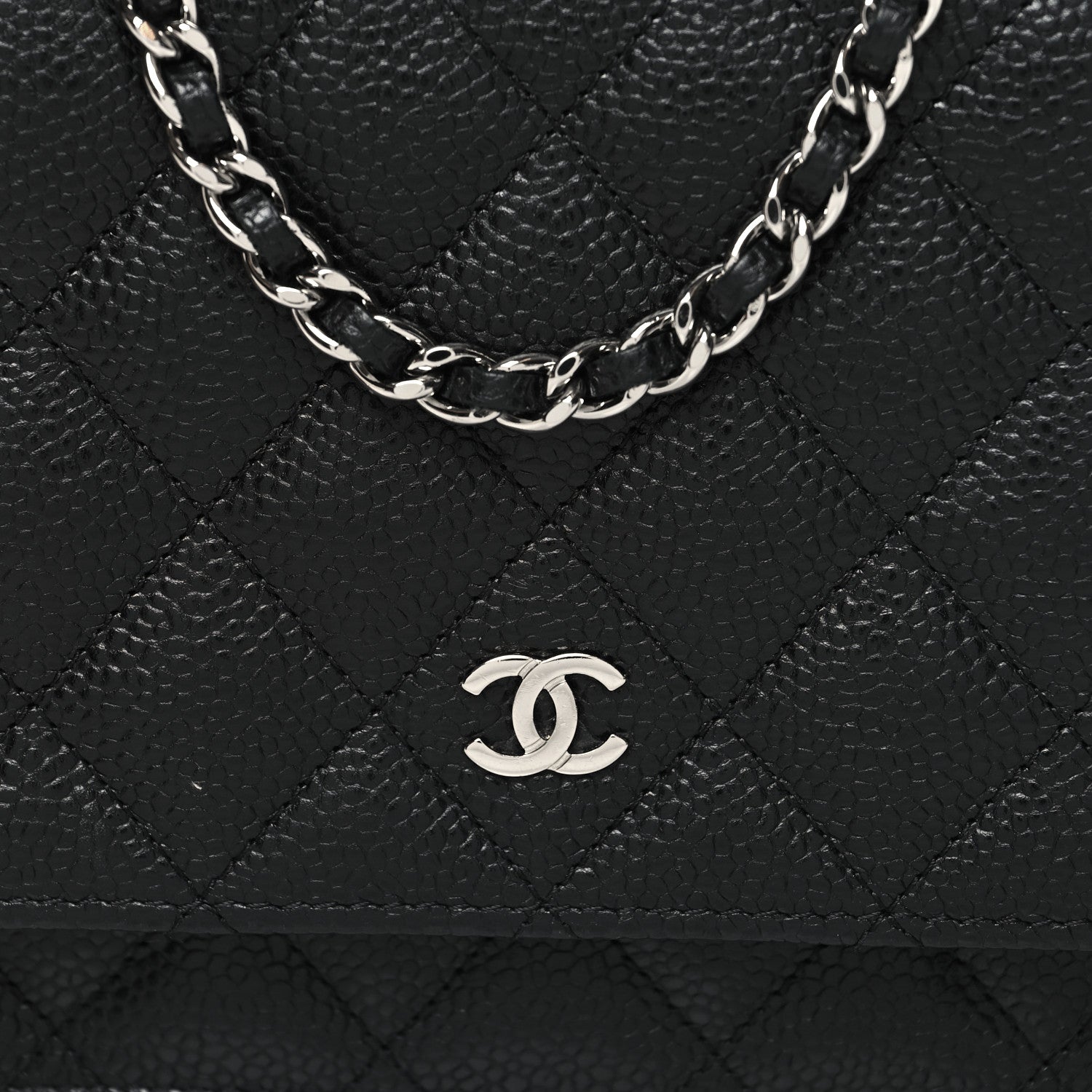 Chanel Caviar Quilted Wallet on Chain WOC Black 9 of 11