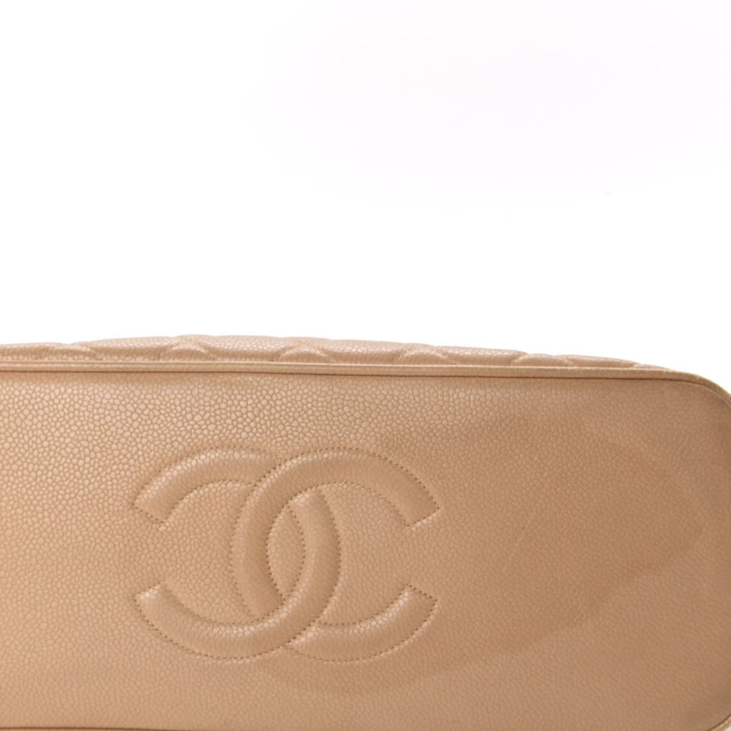 Caviar Quilted CC Tote Beige