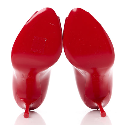 Christian Louboutin Patent Chick Up 100 Pumps 38.5 Red 5 of 8