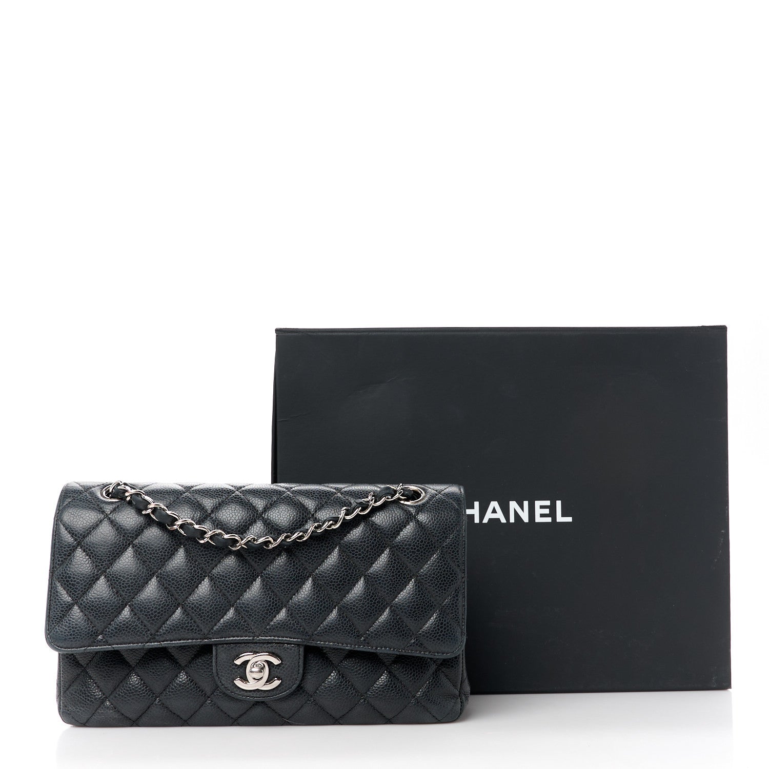 Chanel Caviar Quilted Medium Double Flap Black 12 of 12