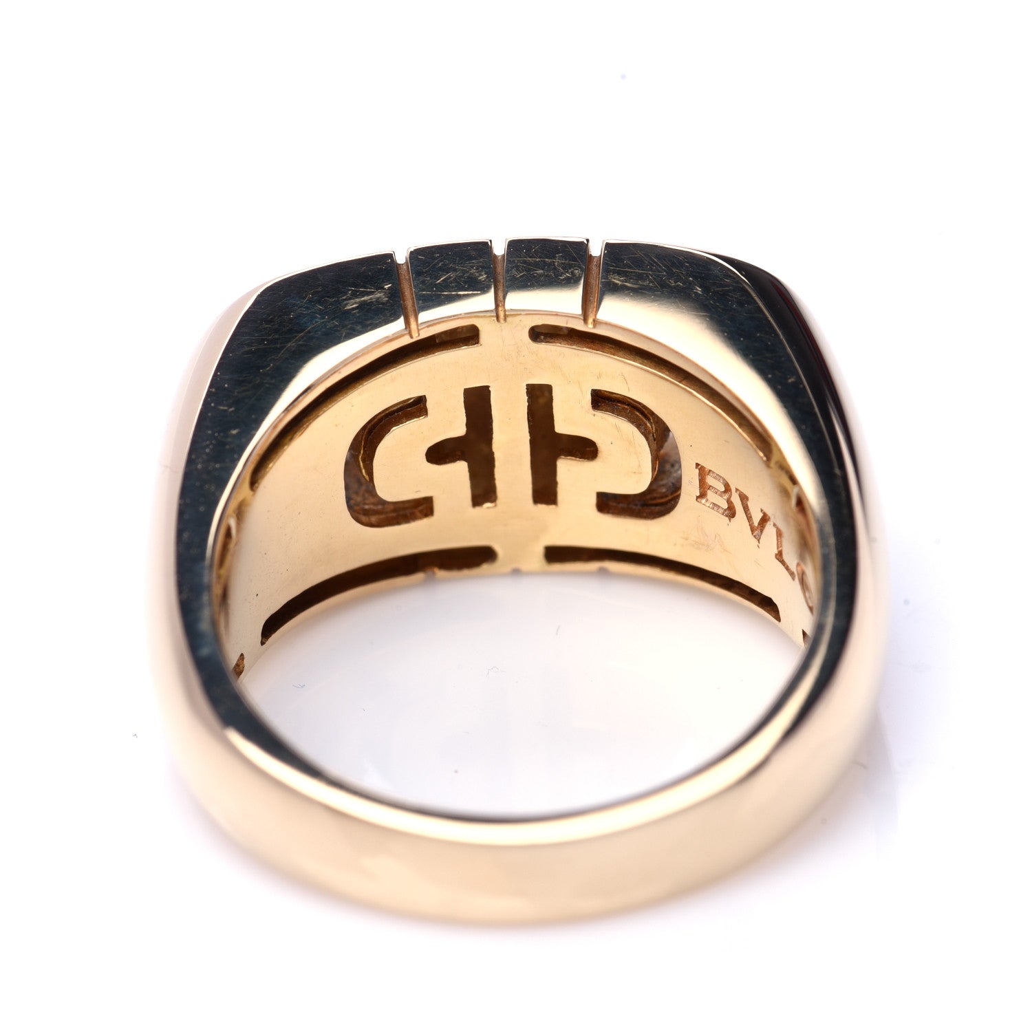 Bulgari 18K Yellow Gold Parentesi Ring 52 6 7 of 8
