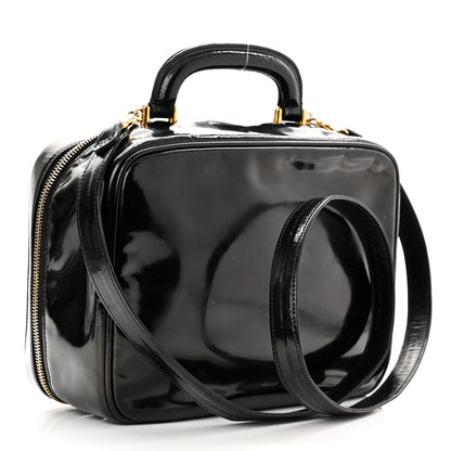 Chanel Patent CC Vanity Cosmetic Case Black 3 of 10