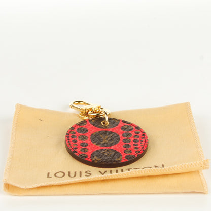 Louis Vuitton Monogram Kusama Pumpkin Dots Key Holder Red 6 of 6
