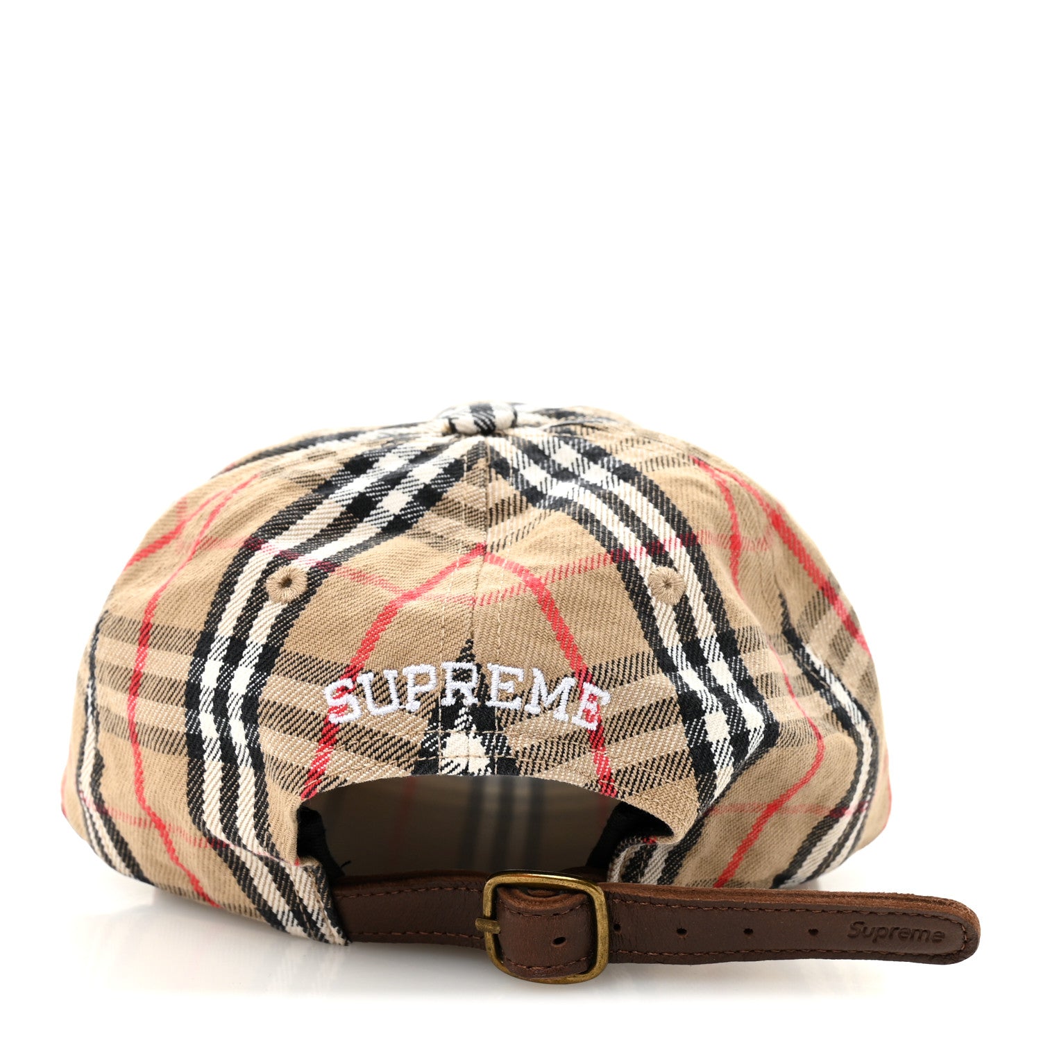 supreme BURBERRY コラボベースボールキャップ Burberry X SUPREME Cotton Vintage Check Monogram Baseball Hat