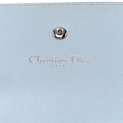 Christian Dior Grained Calfskin Cannage Diorama Elancee Wallet Sky Light 5 of 9