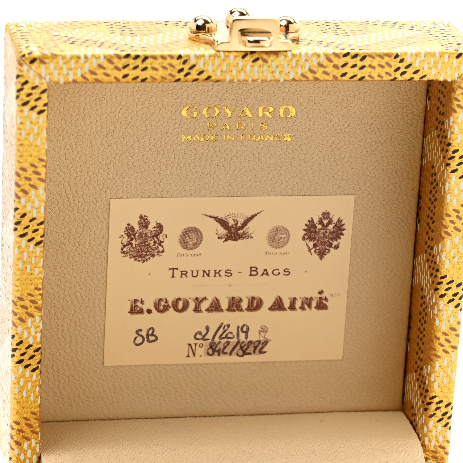 Goyard Goyardine Precious Metals Regence Mini Trunk Gold 6 of 7