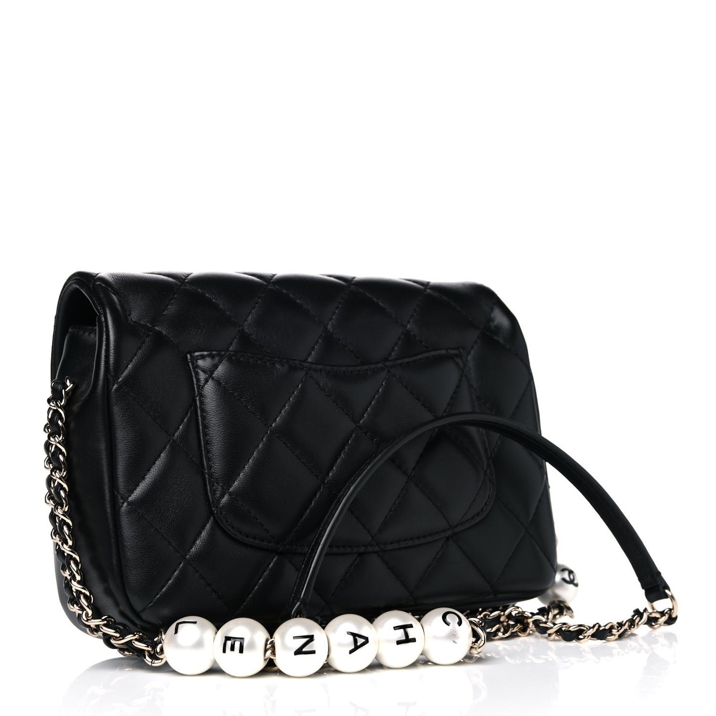 Lambskin Quilted Small My Precious Flap Black