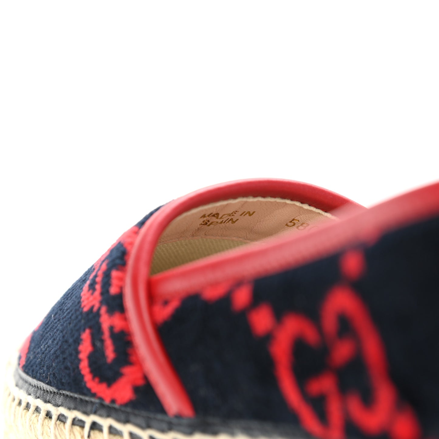 Terry Cloth GG Monogram Espadrilles 37 Blue Red