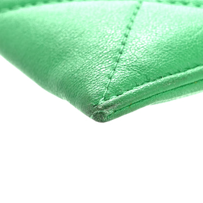Chanel Lambskin Quilted Chanel 19 Card Holder Green 14 of 15