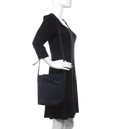 Mansur Gavriel Suede Mini Bucket Bag Navy 2 of 10