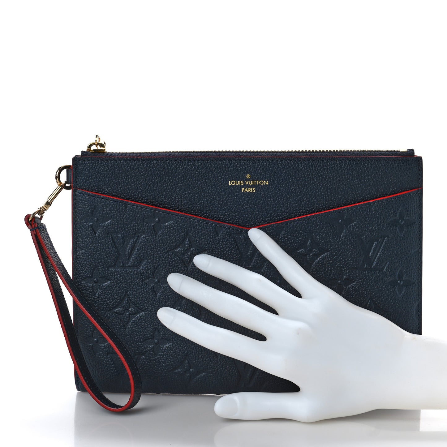 Empreinte Pochette Melanie MM Marine Rouge