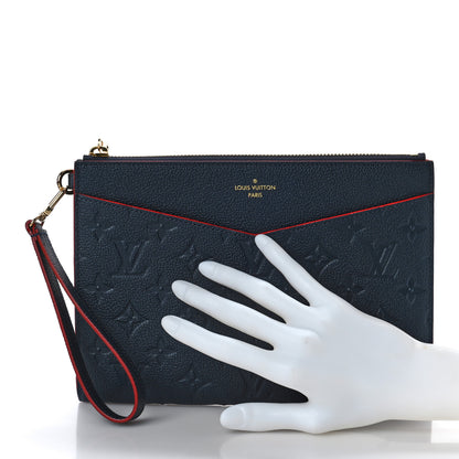 Louis Vuitton Empreinte Pochette Melanie MM Marine Rouge 2 of 9