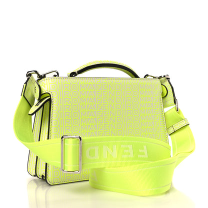 Fendi X MARC JACOBS Vitello King Cover Micro Fendi Roma Embossed Peekaboo I See U X Cross Satchel Neon Yellow 3 of 11