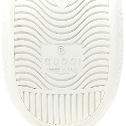 Gucci Calfskin Gucci 100 Womens Ace Sneakers 35 White Hibiscus Red 7 of 11