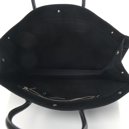 Saint Laurent Linen Calfskin Rive Gauche Tote Black 5 of 14