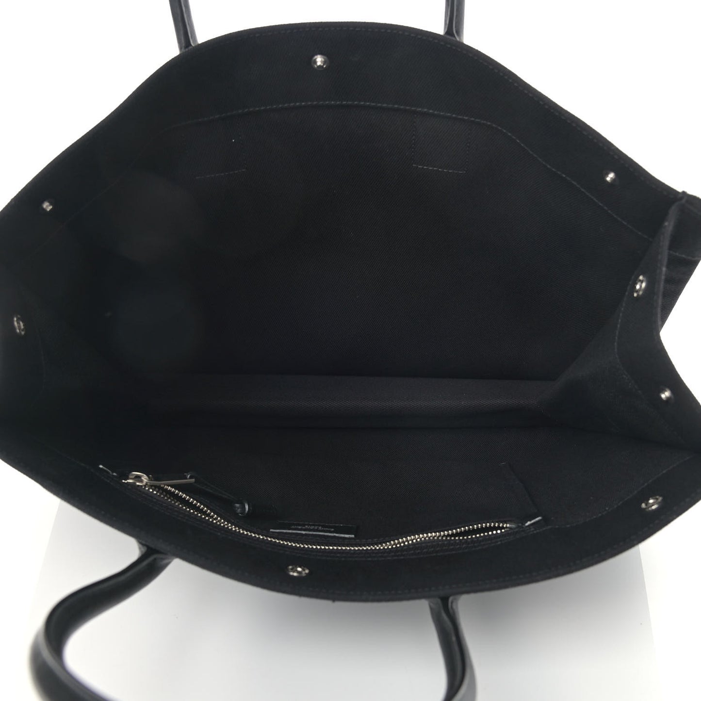 Linen Calfskin Rive Gauche Tote Black