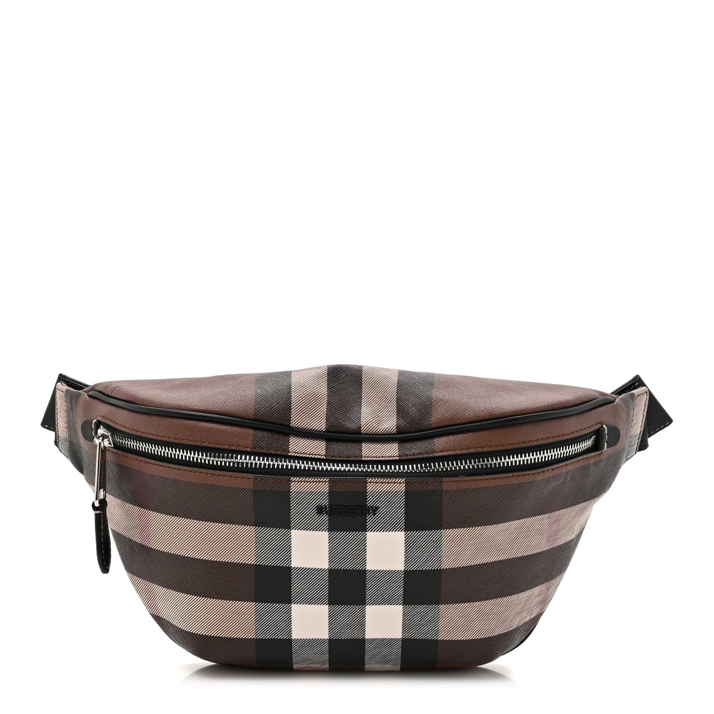 E-canvas Check Cason Bum Bag Dark Birch Brown