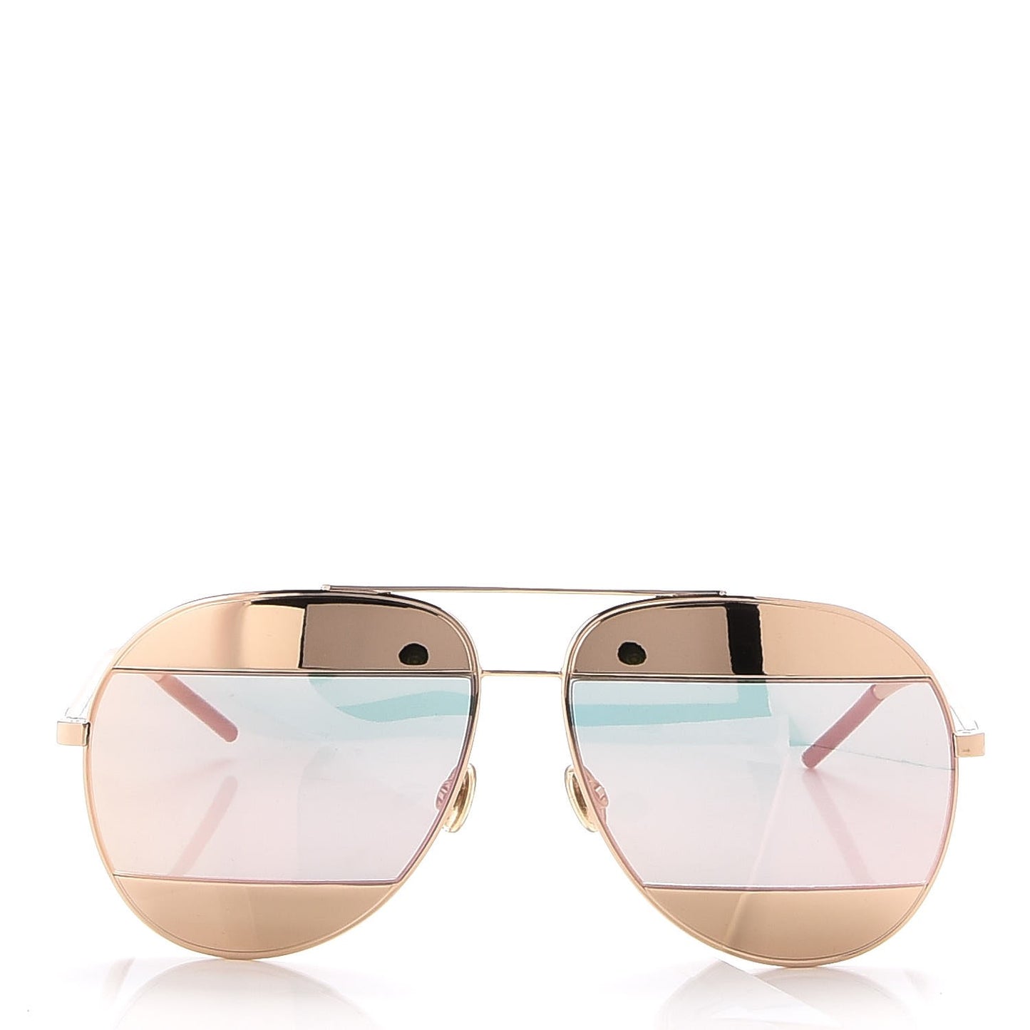 Split 1 Aviator Sunglasses Rose Gold