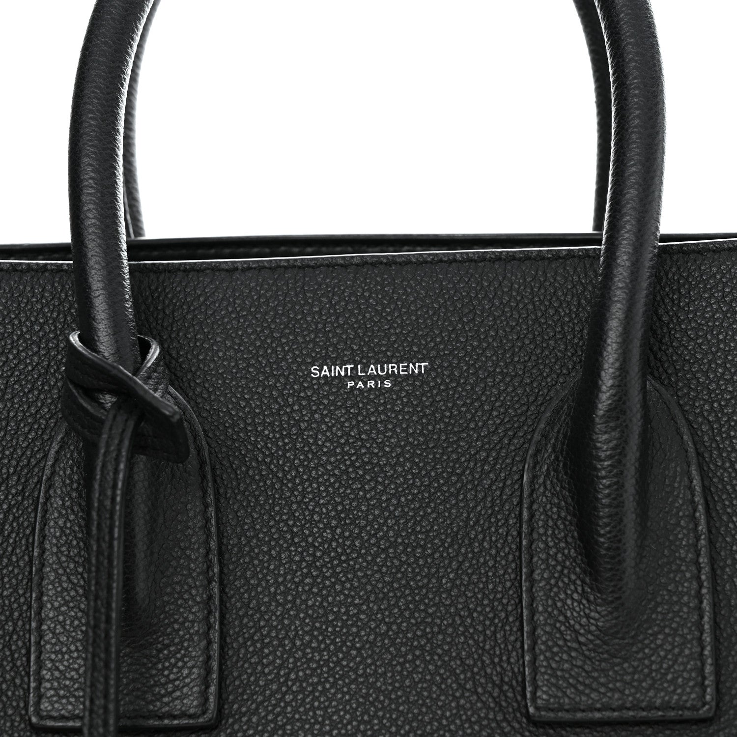 Saint Laurent Grained Calfskin Small Sac De Jour Black 7 of 13