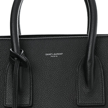 Saint Laurent Grained Calfskin Small Sac De Jour Black 7 of 13