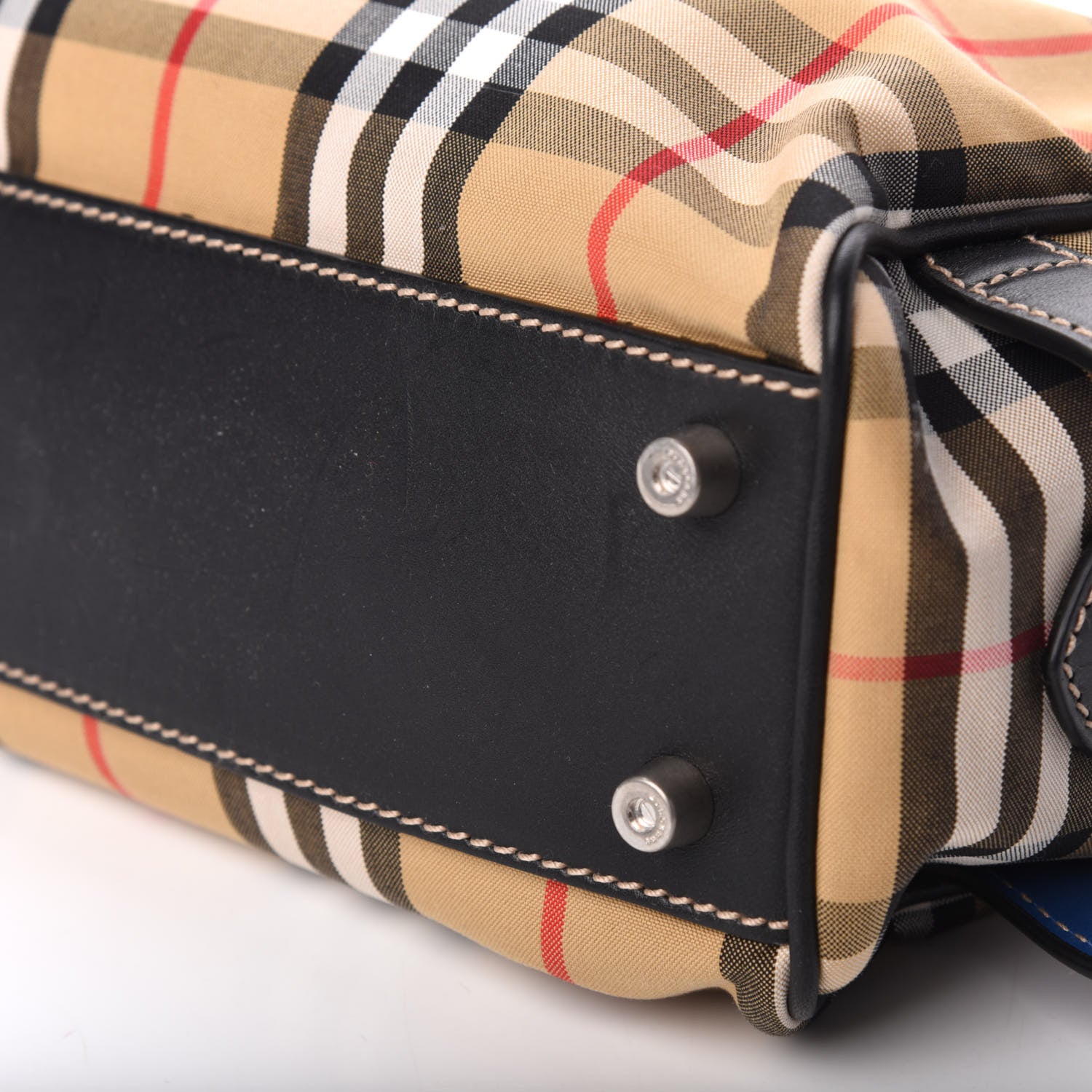 Burberry Vintage Check Washbag Canvas Blue 6 of 9