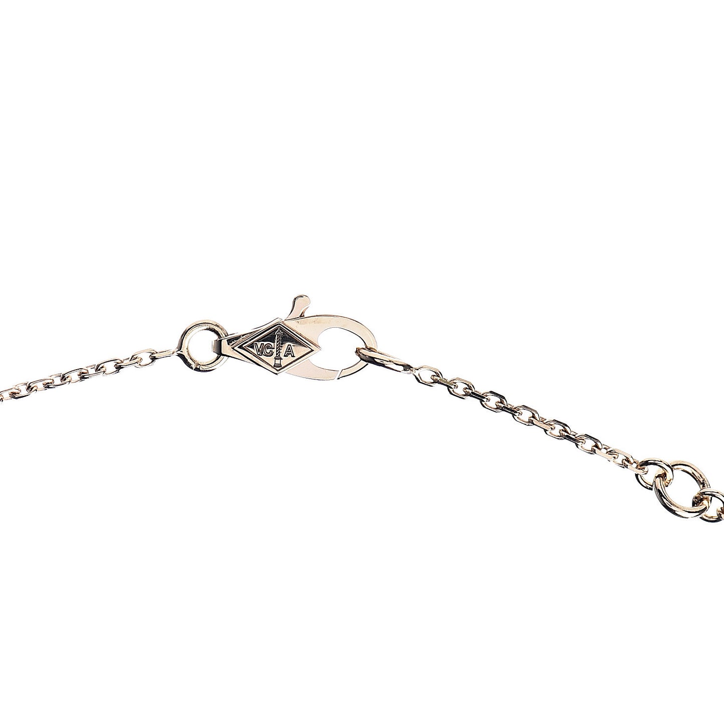 18K Yellow Gold Mother of Pearl Sweet Alhambra Pendant Necklace