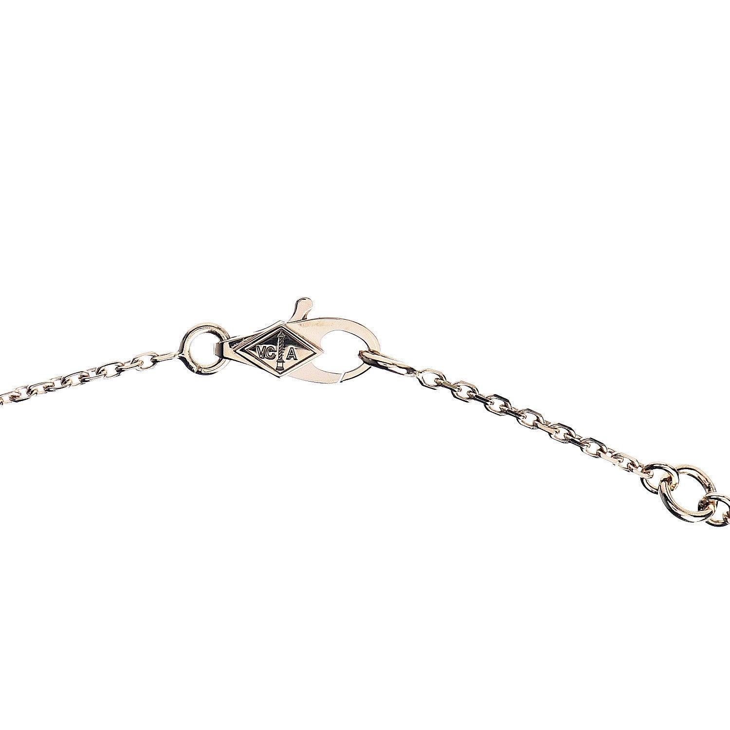 Van Cleef & Arpels 18K Yellow Gold Mother of Pearl Sweet Alhambra Pendant Necklace 5 of 5