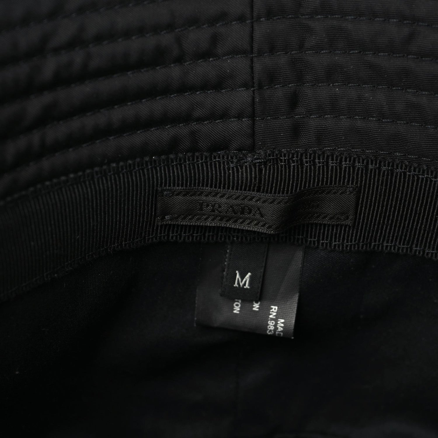 Prada Nylon Bucket Hat M Black 8 of 9