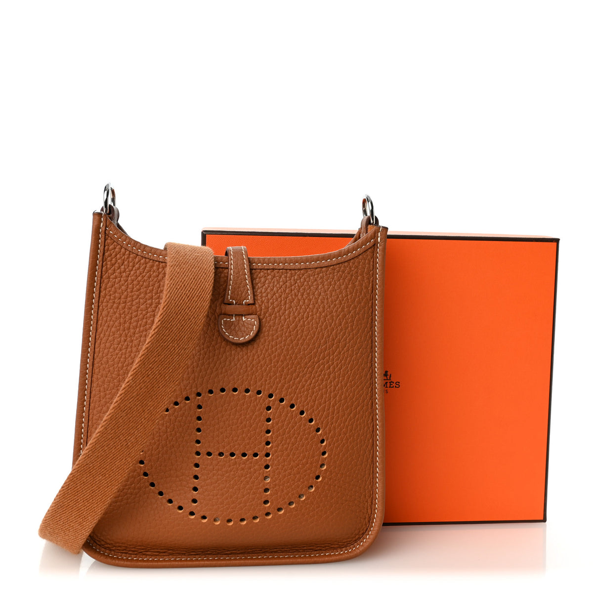 Hermes Taurillon Clemence Evelyne TPM Gold 11 of 11