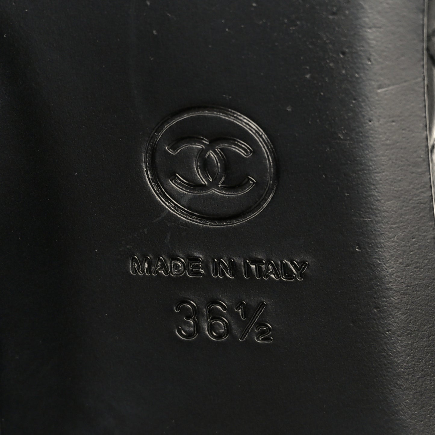 Lambskin Quilted Mary Jane Flats 36.5 Black