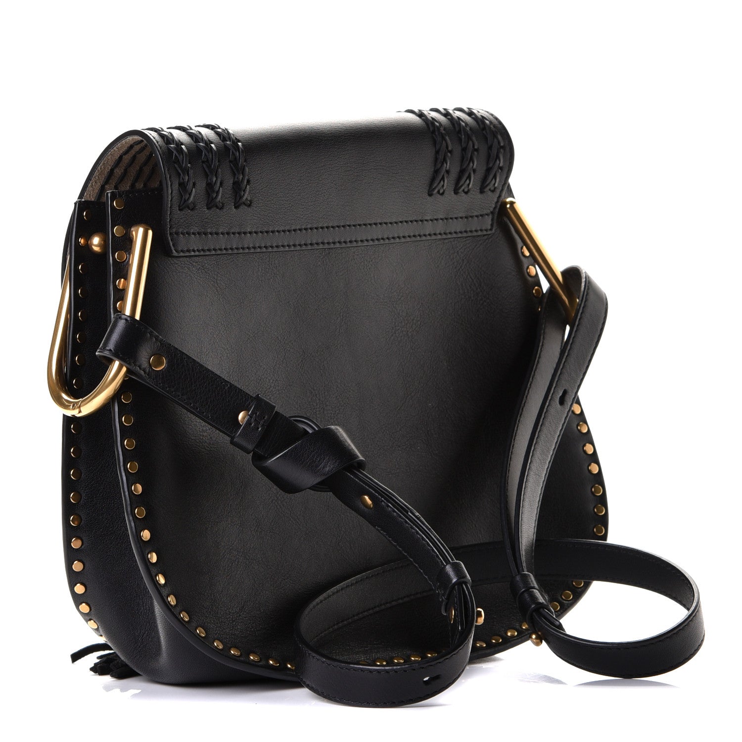 Chloe Calfskin Braided Medium Hudson Shoulder Bag Black 2 of 6