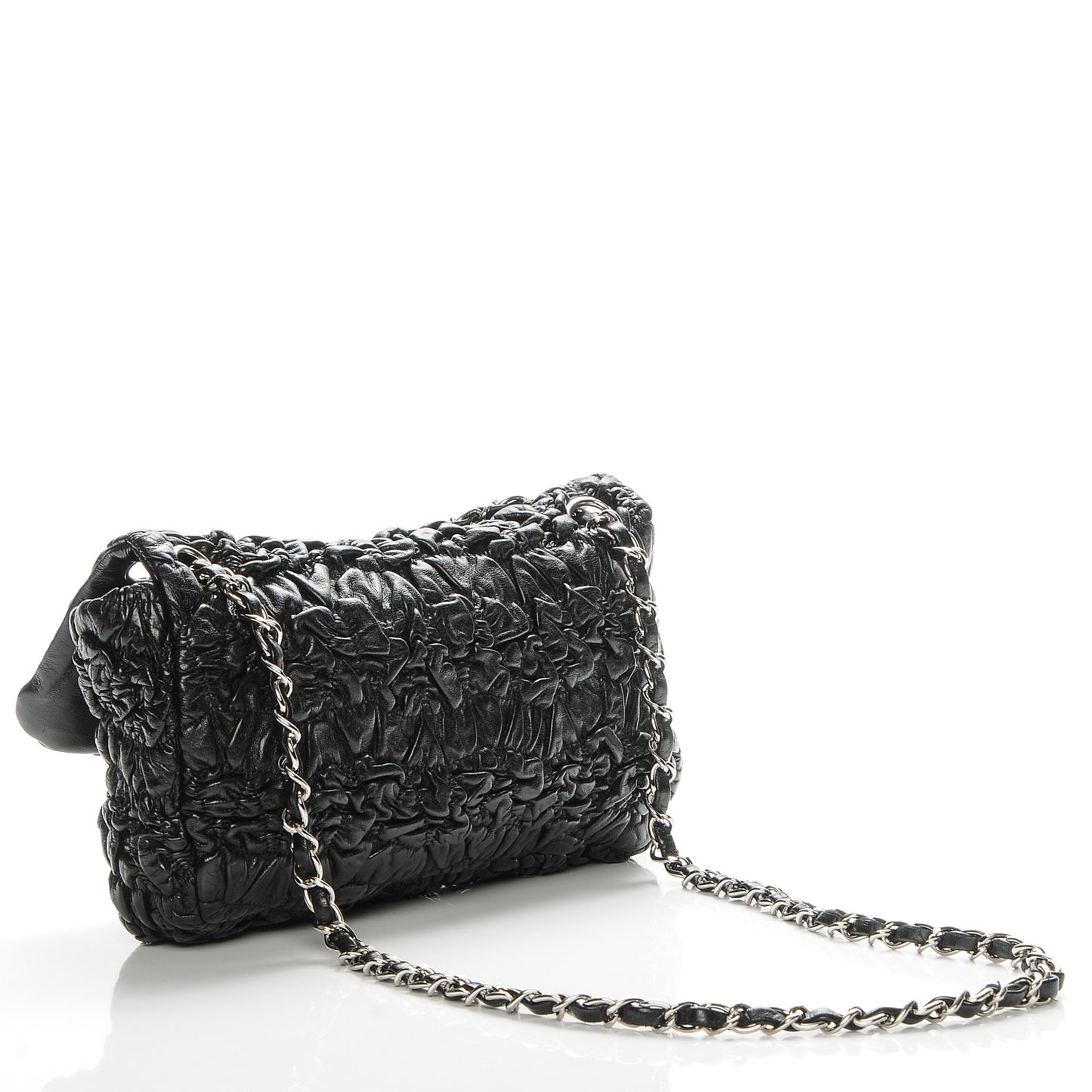 Lambskin Astrakan Small Flap Black
