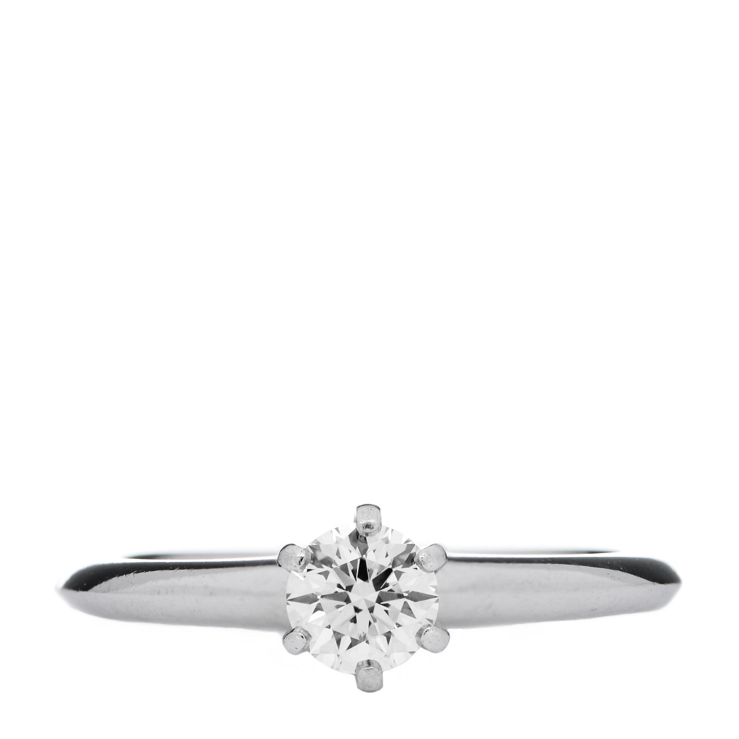 Tiffany Platinum Diamond .40ct Solitaire Engagement Ring 52 6 1 of 7