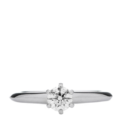 Tiffany Platinum Diamond .40ct Solitaire Engagement Ring 52 6 1 of 7