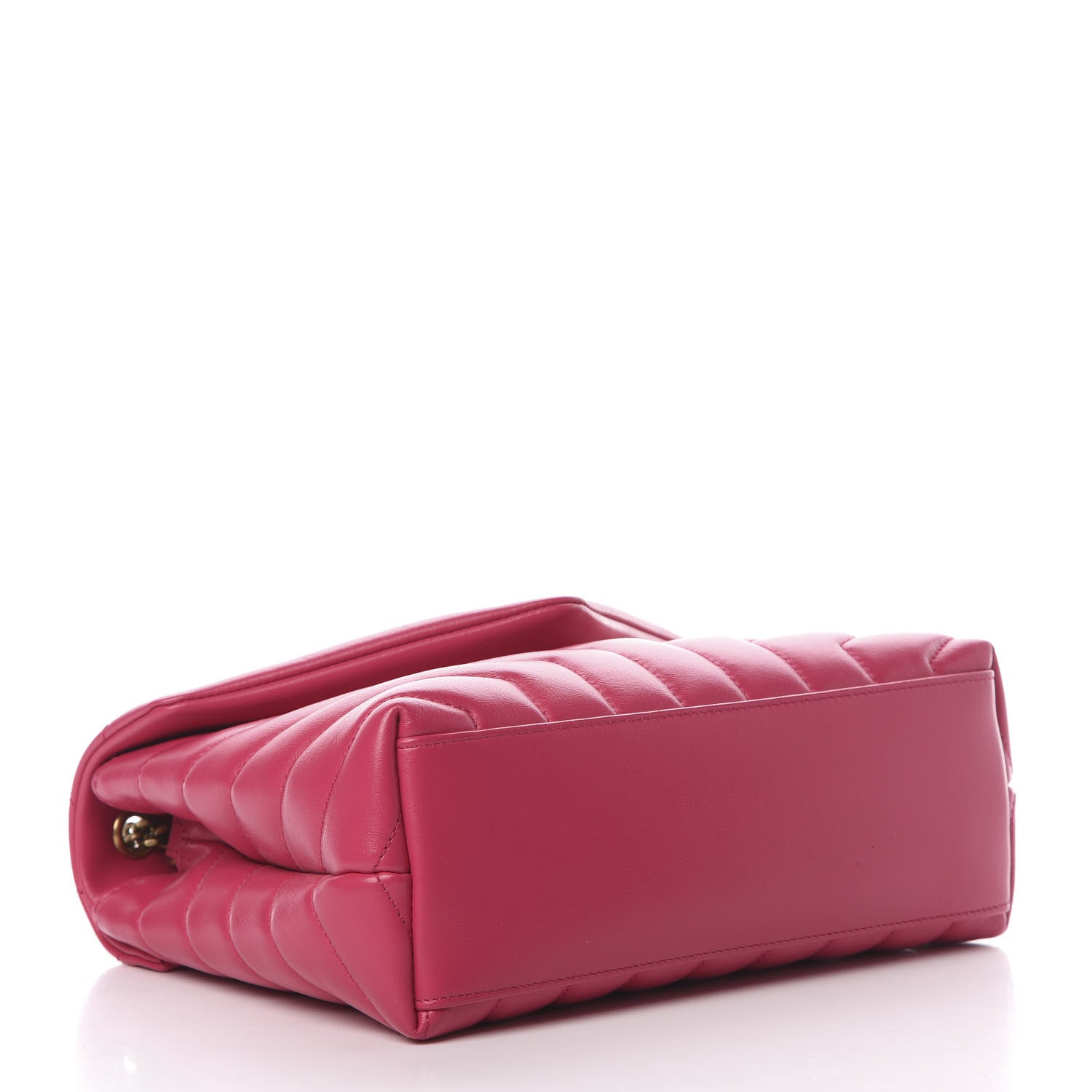 Saint Laurent Calfskin Y Quilted Monogram Small Loulou Chain Satchel Fresh Fuchsia 4 of 10
