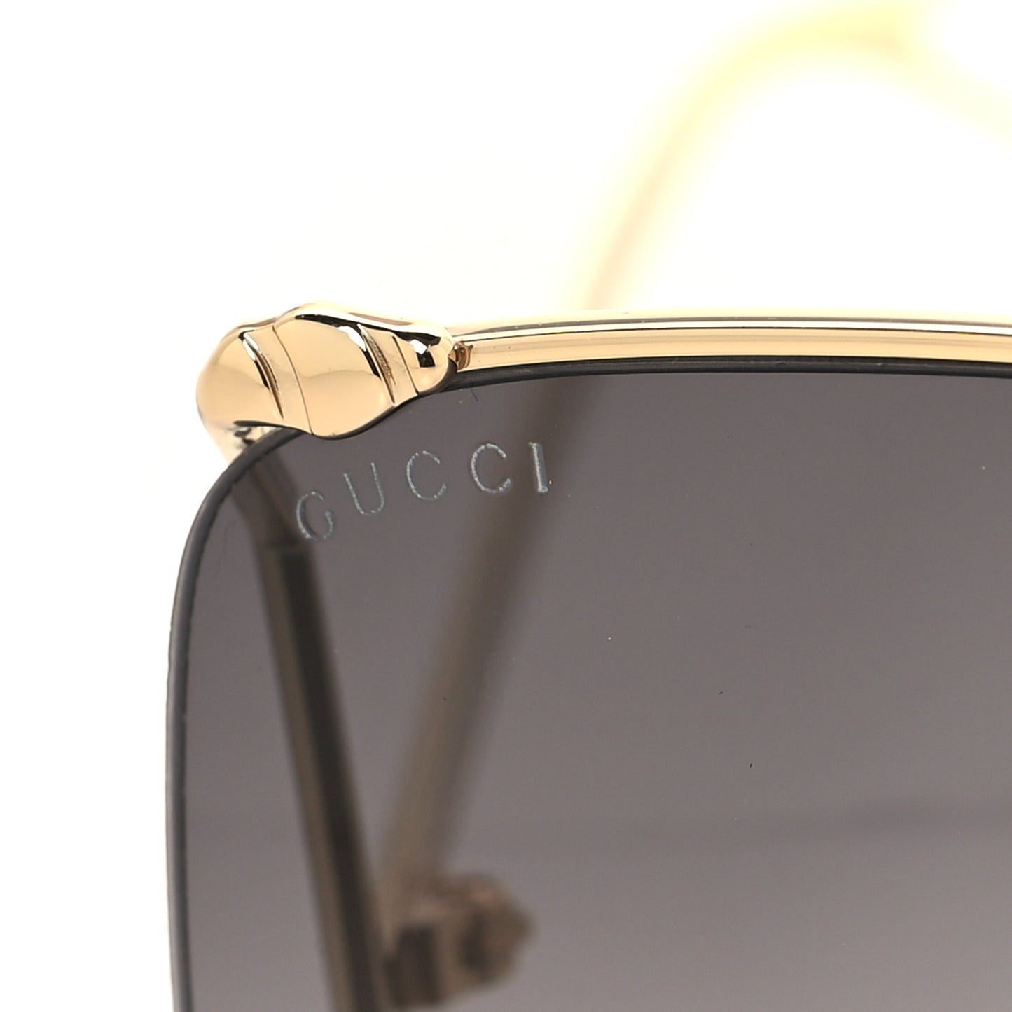Oversized Round Sunglasses GG0252S Gold Brown