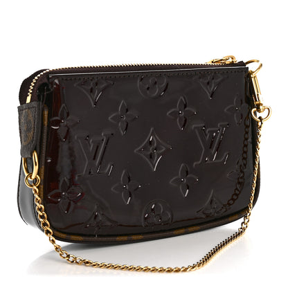 Louis Vuitton Vernis Monogram Mini Pochette Accessories Amarante 3 of 9