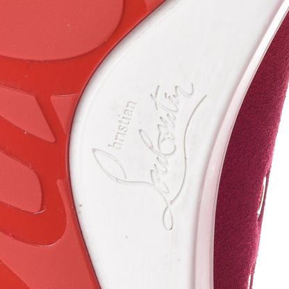 Christian Louboutin Suede Frangine Costa Flat Sneakers 37.5 Rosa 8 of 12